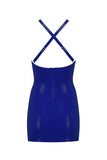 Royalblue Navy Latex Mini Dress Elissa Poppy