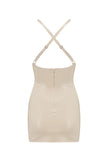 White Ivory Latex Mini Dress Elissa Poppy