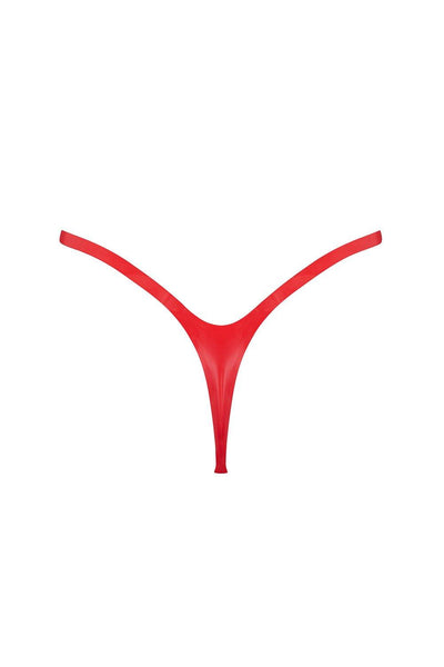 Scarlet Red Latex G-String Elissa Poppy