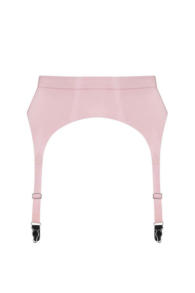 Baby Pink Latex Garter Belt Elissa Poppy