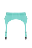 Jade Green Latex Garter Belt Elissa Poppy