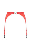 Scarlet Red Latex Garter Belt Elissa Poppy