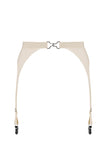 White Ivory Latex Garter Belt Elissa Poppy