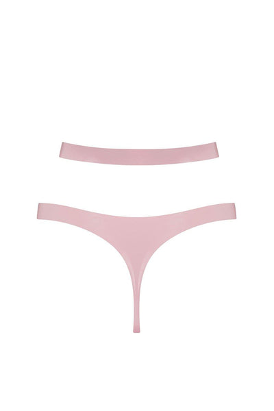 Baby Pink Latex Cut Out Thong Elissa Poppy