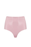 Baby Pink Latex Disco High Waist Pant Elissa Poppy