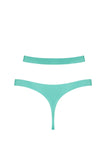 Jade Green Latex Cut Out Thong Elissa Poppy