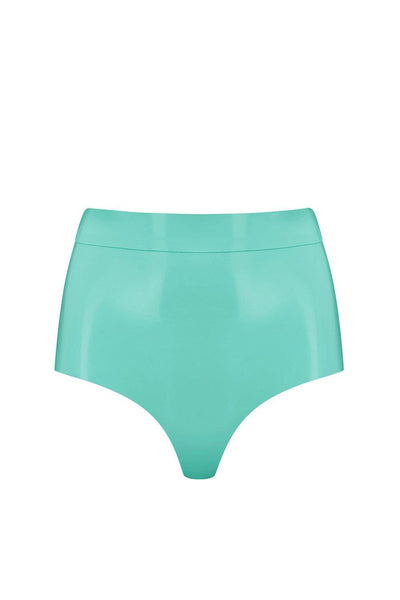Jade Green Latex Disco High Waist Pant Elissa Poppy