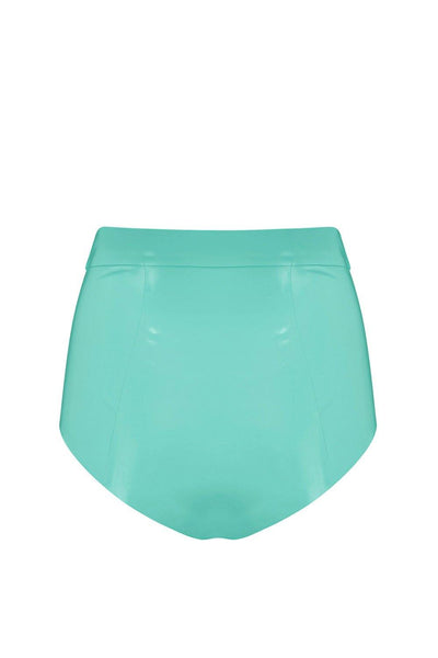 Jade Green Latex Disco High Waist Pant Elissa Poppy