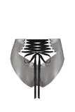 Lambda Silver Latex Laced Knicker Elissa Poppy