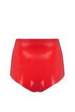 Scarlet Red Latex Disco High Waist Pant Elissa Poppy