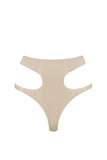 White Ivory Latex Cut Out Thong Elissa Poppy
