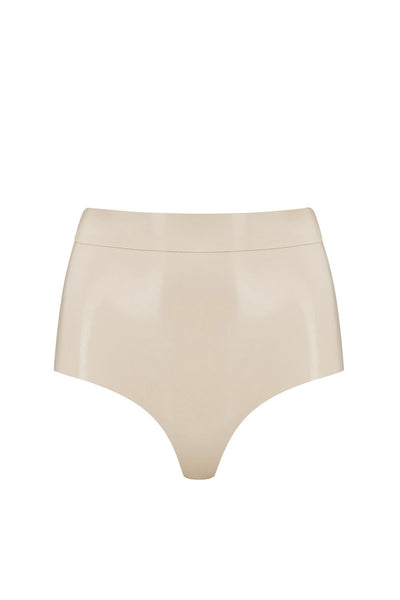 White Ivory Latex Disco High Waist Pant Elissa Poppy