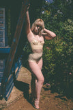 White Ivory Latex Disco High Waist Pant Elissa Poppy