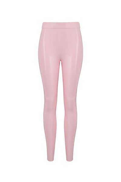 Baby Pink Latex Leggings Elissa Poppy