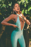 Jade Green Latex Leggings Elissa Poppy