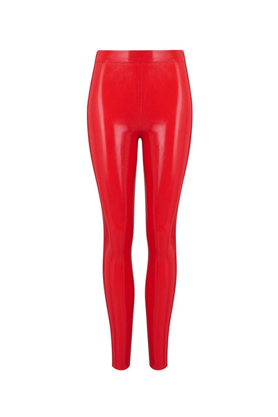 Scarlet Red Latex Leggings Elissa Poppy