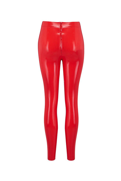 Scarlet Red Latex Leggings Elissa Poppy