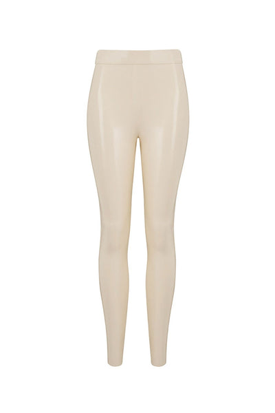 White Ivory Latex Leggings Elissa Poppy