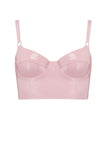 Baby Pink Latex Full Cup Longline Bra Elissa Poppy