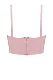 Baby Pink Latex Full Cup Longline Bra Elissa Poppy