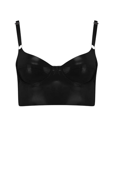 Latex Full Cup Longline Bra Elissa Poppy