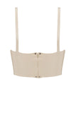 White Ivory Latex Full Cup Longline Bra Elissa Poppy