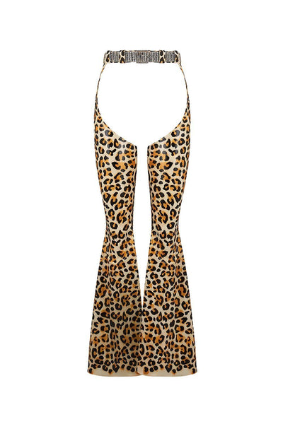 Chi Cowgirl Leopard Latex Chaps Elissa Poppy