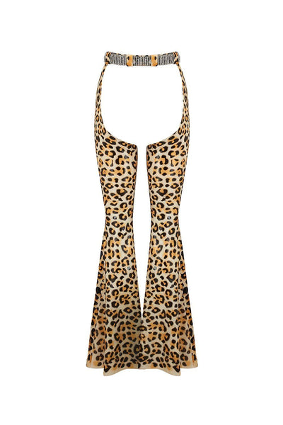 Chi Cowgirl Leopard Latex Chaps Elissa Poppy