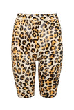 Beta Leopard Latex Biker Short Elissa Poppy