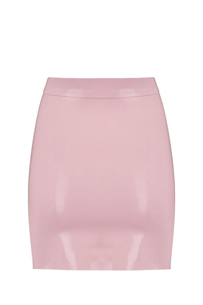 Baby Pink Latex Mini Skirt Elissa Poppy