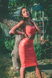Latex Midi Skirt Elissa Poppy
