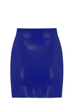 Royalblue Navy Latex Mini Skirt Elissa Poppy
