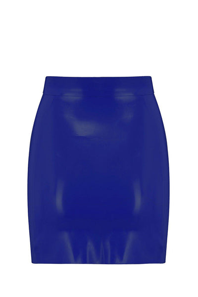 Royalblue Navy Latex Mini Skirt Elissa Poppy
