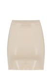 White Ivory Latex Mini Skirt Elissa Poppy