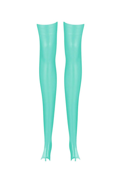 Sigma Jade Green Latex Stockings Elissa Poppy