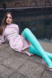 Sigma Jade Green Latex Stockings Elissa Poppy