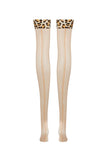 Sigma Leopard Latex Stockings Elissa Poppy