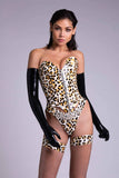 Sigma Leopard Latex Stockings Elissa Poppy