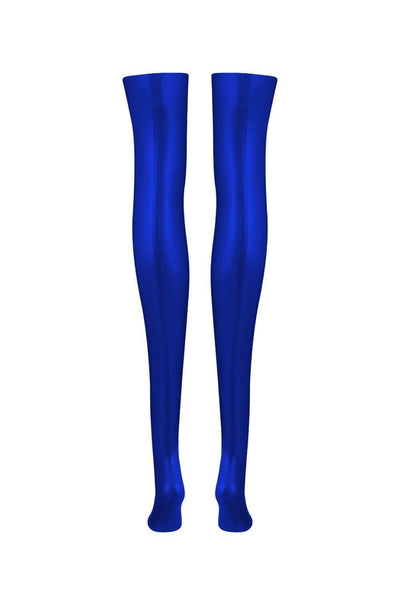 Sigma Royalblue Navy Latex Stockings Elissa Poppy