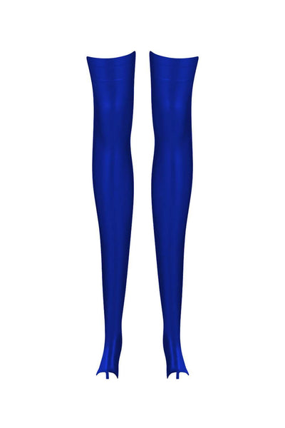 Sigma Royalblue Navy Latex Stockings Elissa Poppy