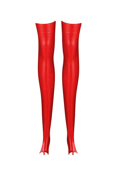 Sigma Scarlet Red Latex Stockings Elissa Poppy