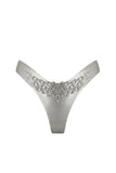 Tau Silver Latex Thong Elissa Poppy