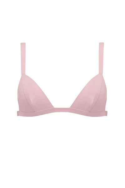 Baby Pink Latex Triangle Bra Elissa Poppy