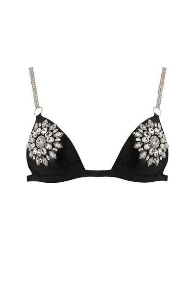 Mu Micro Latex Triangle Bra Elissa Poppy
