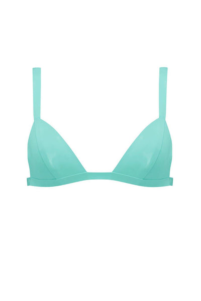 Jade Green Latex Triangle Bra Elissa Poppy