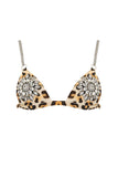 Mu Micro Leopard Latex Triangle Bra Elissa Poppy