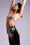 Mu Micro Leopard Latex Triangle Bra Elissa Poppy