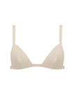 White Ivory Latex Triangle Bra Elissa Poppy