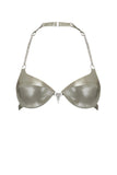 Silver Gamma Gem Wired Latex Bra Elissa Poppy