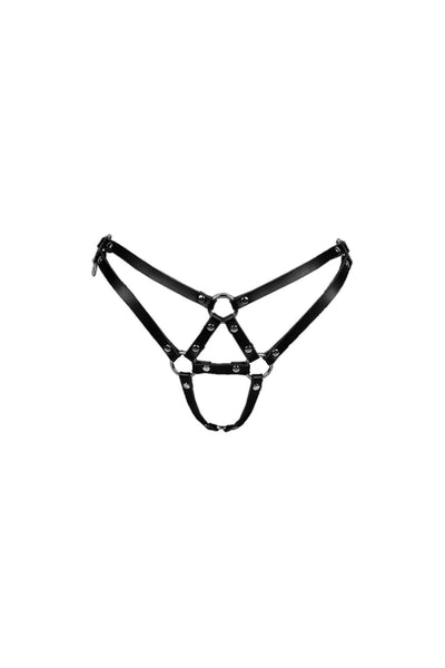 Eternity Crotchless Leather Thong VoyeurX